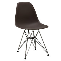 Vitra Eames DSR 43cm Side Chair Mauve Grey / Chrome